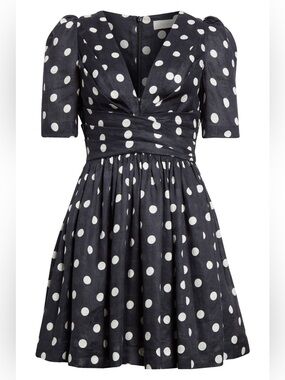 Zimmermann Polka Dot Linen Mini Dress